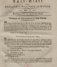 Amts-Blatt der Königlichen Regierung zu Danzig, 18. Januar 1832, Nr. 3