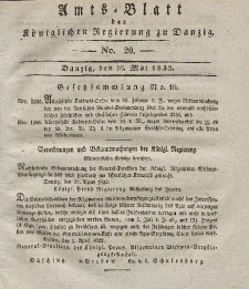 Amts-Blatt der Königlichen Regierung zu Danzig, 16. Mai 1832, Nr. 20