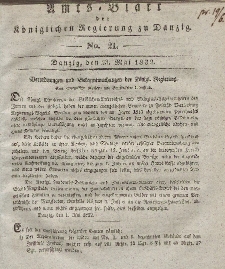 Amts-Blatt der Königlichen Regierung zu Danzig, 23. Mai 1832, Nr. 21
