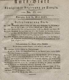 Amts-Blatt der Königlichen Regierung zu Danzig, 30. Mai 1832, Nr. 22