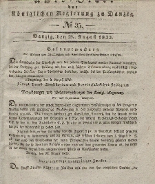 Amts-Blatt der Königlichen Regierung zu Danzig, 29. August 1832, Nr. 35