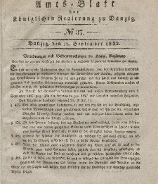 Amts-Blatt der Königlichen Regierung zu Danzig, 12. September 1832, Nr. 37