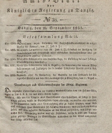 Amts-Blatt der Königlichen Regierung zu Danzig, 19. September 1832, Nr. 38