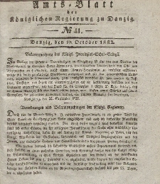 Amts-Blatt der Königlichen Regierung zu Danzig, 10. Oktober 1832, Nr. 41