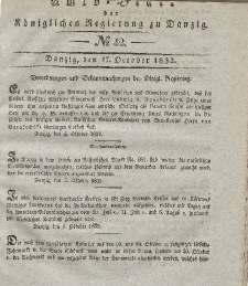 Amts-Blatt der Königlichen Regierung zu Danzig, 17. Oktober 1832, Nr. 42