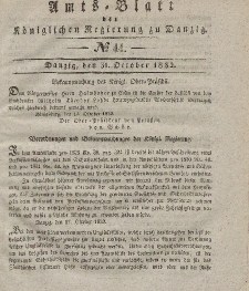 Amts-Blatt der Königlichen Regierung zu Danzig, 31. Oktober 1832, Nr. 44