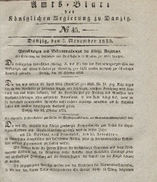Amts-Blatt der Königlichen Regierung zu Danzig, 7. November 1832, Nr. 45