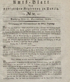 Amts-Blatt der Königlichen Regierung zu Danzig, 12. Dezember 1832, Nr. 50
