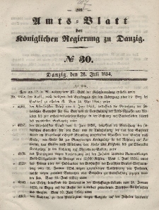 Amts-Blatt der Königlichen Regierung zu Danzig, 26. Juli 1854, Nr. 30