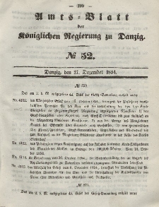 Amts-Blatt der Königlichen Regierung zu Danzig, 27. Dezember 1854, Nr. 52