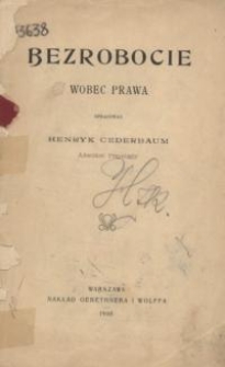 Bezrobocie wobec prawa