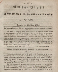 Amts-Blatt der Königlichen Regierung zu Danzig, 12. Juni 1850, Nr. 24