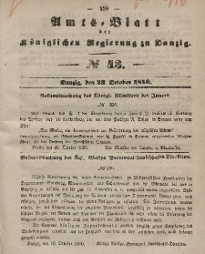 Amts-Blatt der Königlichen Regierung zu Danzig, 23. Oktober 1850, Nr. 43