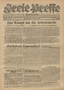 Freie Presse, Nr. 274 Sonnabend 23. November 1929 5. Jahrgang