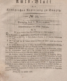 Amts-Blatt der Königlichen Regierung zu Danzig, 9. März 1836, Nr. 10