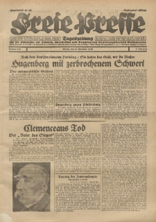 Freie Presse, Nr. 275 Montag 25. November 1929 5. Jahrgang