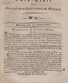 Amts-Blatt der Königlichen Regierung zu Danzig, 15. Juni 1836, Nr. 24