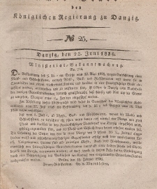 Amts-Blatt der Königlichen Regierung zu Danzig, 22. Juni 1836, Nr. 25