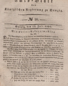 Amts-Blatt der Königlichen Regierung zu Danzig, 13. Juli 1836, Nr. 28