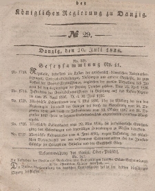 Amts-Blatt der Königlichen Regierung zu Danzig, 20. Juli 1836, Nr. 29