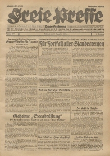 Freie Presse, Nr. 277 Mittwoch 27. November 1929 5. Jahrgang