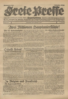 Freie Presse, Nr. 278 Donnerstag 28. November 1929 5. Jahrgang
