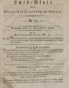 Amts-Blatt der Königlichen Regierung zu Danzig, 21. Dezember 1836, Nr. 51