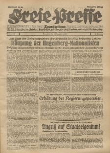 Freie Presse, Nr. 280 Sonnabend 30. November 1929 5. Jahrgang