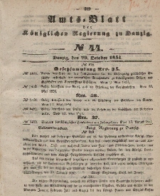 Amts-Blatt der Königlichen Regierung zu Danzig, 29. Oktober 1851, Nr. 44