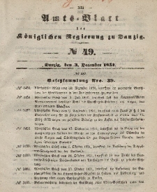 Amts-Blatt der Königlichen Regierung zu Danzig, 3. Dezember 1851, Nr. 49