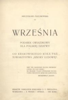 Września : podarek gwiazdkowy dla polskiej dziatwy od Krakowskiego Koła Pań Towarzystwa "Szkoły Ludowej"