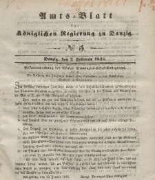 Amts-Blatt der Königlichen Regierung zu Danzig, 2. Februar 1848, Nr. 5