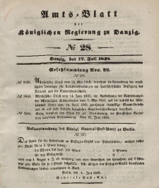 Amts-Blatt der Königlichen Regierung zu Danzig, 12. Juli 1848, Nr. 28