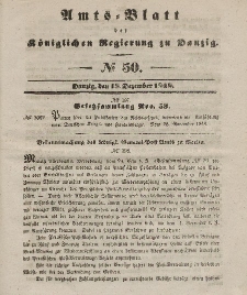 Amts-Blatt der Königlichen Regierung zu Danzig, 13. Dezember 1848, Nr. 50
