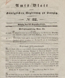 Amts-Blatt der Königlichen Regierung zu Danzig, 27. Dezember 1848, Nr. 52