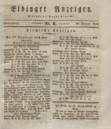Elbinger Anzeigen, Nr. 8. Sonnabend, 26. Januar 1828