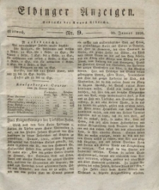 Elbinger Anzeigen, Nr. 9. Mittwoch, 30. Januar 1828