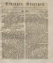 Elbinger Anzeigen, Nr. 19. Mittwoch, 5. März 1828