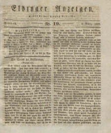Elbinger Anzeigen, Nr. 19. Mittwoch, 5. März 1828