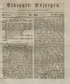 Elbinger Anzeigen, Nr. 25. Mittwoch, 26. März 1828