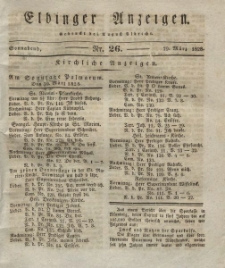 Elbinger Anzeigen, Nr. 26. Sonnabend, 29. März 1828