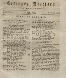 Elbinger Anzeigen, Nr. 30. Sonnabend, 12. April 1828