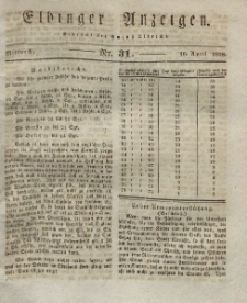 Elbinger Anzeigen, Nr. 31. Mittwoch, 16. April 1828