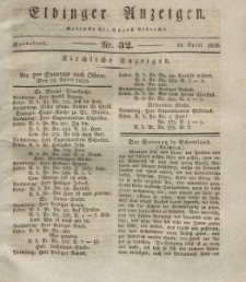 Elbinger Anzeigen, Nr. 32. Sonnabend, 19. April 1828