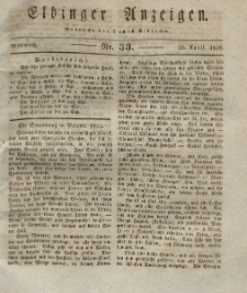Elbinger Anzeigen, Nr. 33. Mittwoch, 23. April 1828