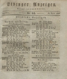Elbinger Anzeigen, Nr. 35. Dienstag, 29. April 1828