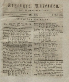 Elbinger Anzeigen, Nr. 36. Sonnabend, 3. Mai 1828