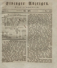 Elbinger Anzeigen, Nr. 37. Mittwoch, 7. Mai 1828