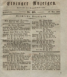 Elbinger Anzeigen, Nr. 40. Sonnabend, 17. Mai 1828