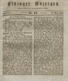 Elbinger Anzeigen, Nr. 41. Mittwoch, 21. Mai 1828